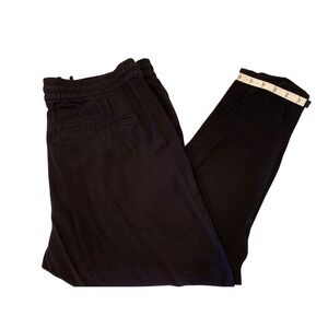 Old Navy Womens Black Linen Blend Drawstring‎ Waist Casual Pants Size L